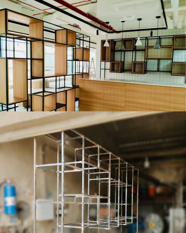 Complete office fitout Dubai — false ceiling glass partitions vinyl flooring joinery by Zale Interior