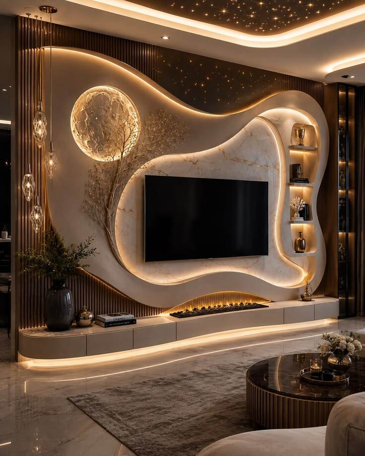 luxury TV Wall unit zale interior
